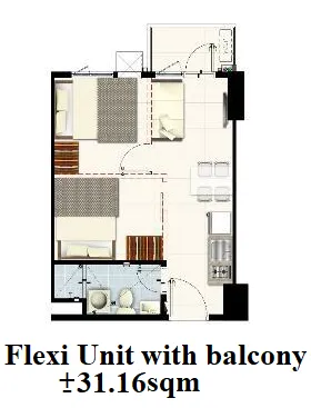 https://manilacondohub-smdc.com/images/properties/lane/unit-layouts/04 - LANE - Flexi Unit with Balcony (+31.16sqm).webp